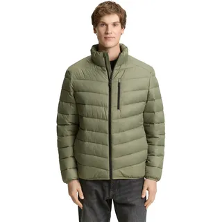 Steppjacke TOM TAILOR DENIM, Herren, Gr. XXL, tree moss grün, Web, Obermaterial: 100% Polyester. Futter: 100% Polyester, unifarben, normal hüftbedeckend, Rundhals, elastischer Bund, Jacken Steppjacke, mit Stehkragen