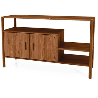 byoak Regal INA Wildeiche , Mokka , Holz , Kerneiche , 142x86x46 cm , Kleinmöbel, Kommoden, Sideboards