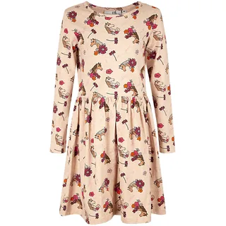 Sommerkleid HAPPY GIRLS "dress", Mädchen, Gr. 86, EURO-Größen, beige, Stoff, 100% Baumwolle, normal, Kleider Sommerkleid