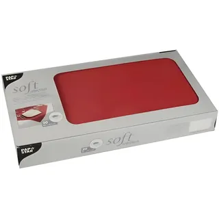 Papstar Tischdecke Mitteldecken Vlies "soft selection" 80 x 80 cm Rot