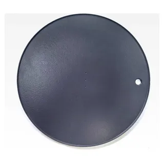 Runder Pizzastahl 42,9 cm – 3D-Guss für perfekte Krusten, emaillierter Gusseisen-Backstein für Ofen und Grillplatte, gleichmäßige Wärmeverteilung