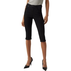 Bild Damen Capri 3/4 Denim Jeans Shorts Kurze Stretch Bermuda Hose Knielang Slim Fit VMJUNE