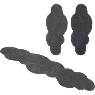 MY HOME »Microfaser Teppich Magong, besonders weich, sehr feiner Flor« Höhe 25 mm 3 tlg. Wolkenform, uni Bettvorleger, Läufer-Set, Schlafzimmer, Kinderzimmer,