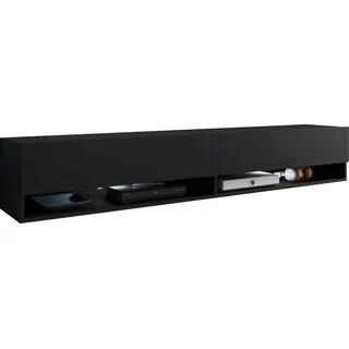 Home Affaire Lowboard 180 cm Schwarz MDF/Melamin/Holzwerkstoff