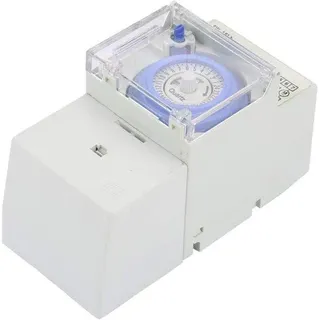 110-230V - 24 Stunden - Analoger Mechanischer Timer - Handbedienbar - Starker Störschutz - Weiß