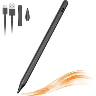 Digitale Tekenspitzer für iPad Tablets - Magnetischer Stift mit Palmabtastung und magnetischer Befestigung - Schwarz