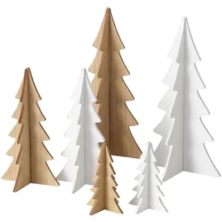 BOLTZE Ceti Weihnachtsbaum Sortiert braun/weiß 3tlg