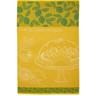 COUCKE Geschirrtuch, Bedruckt, aus Baumwoll-Jacquard, Zitrone, 50 x 75 cm