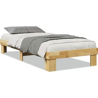SYFAXTM Bettgestell ohne Matratze 90x190 cm Massivholz Eiche - Braun, Bunt