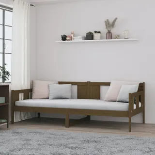 The Living Store Tagesbett Honigbraun Massivholz Kiefer 90x200 cm - Braun