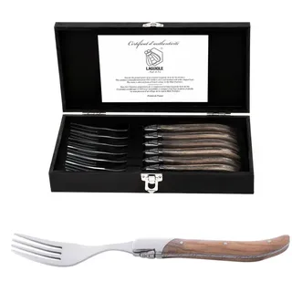 Laguiole Style de Vie Gabeln Luxury Line, 6-teilig, Olivenholz