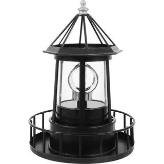 Cabilock Solar Leuchtturm für Draußen mit rotierendem LED-Licht für Garten | Rotierender LED-Lichtakzent, Solarbetrieb mit automatischer Aktivierung, Dekorative Beleuchtung für Garten Terrasse