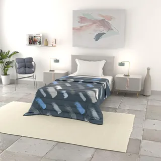 Italian Bed Linen Basic Sommer Steppdecke, Bedruckte mikrofaser, 200x240cm, Gessetti