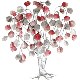 Casablanca Wandobjekt Baum Love Tree 80 x 72 cm Rot/Grau/ Silber