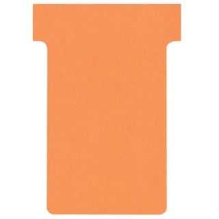 NOBO Kartentafel Zubehör T-Karten, Index 2, 100 Stück, orange