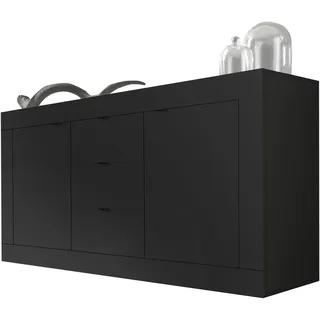 INOSIGN Sideboard »Basic«, Breite 160 cm, 2 Türen 3 Schubkästen schwarz