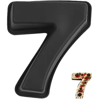 YXHZVON Kuchenform Zahlen Silikon Backform Zahl 7, Groß 3D Number Cake Zahlenbackform, Antihaftige DIY Motivbackformen für Kindergeburtstag, Hochzeit Jubiläum, Geburtstagstorte(Schwarz)