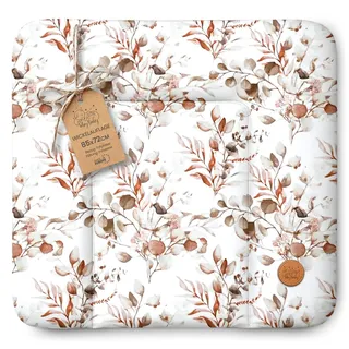 Wickelauflage Wickelunterlage abwaschbar und wasserdicht 85x72 cm - Wickelmatte zum Auflegen auf Wickeltisch Wickelaufsatz Wickelkommode oder Waschmaschine Oeko-Tex 85 x 72 Blätter