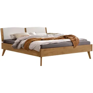 Hasena Bett , Weiß, Wildeiche , Holz , Wildeiche , massiv , Höhe ca. 22 cm , 180x200 cm , in verschiedenen Holzarten erhältlich, in verschiedenen Größen erhältlich , Holzmöbel, Holzbetten, Sonstige Holzbetten