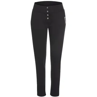 bench. loungewear Sweathose mit Druckknöpfen am Bund, Loungeanzug, schwarz,