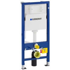 Geberit 458103001 Montage-Element Duofix Basic für Wand-WC, mit Spülkasten UP100 112 cm, Kunststoff, Blau/Weiß