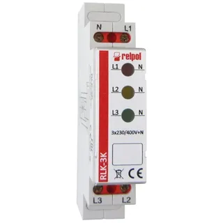 Relpol Leuchtmelder 3 Phasen Kontrollleuchte Phasenprüfer LED RLK-3K Relpol 8780
