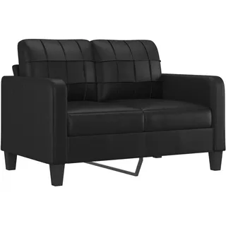 vidaXL 2-Sitzer-Sofa Schwarz 120 cm Kunstleder