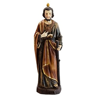 DRW Figur San Judas Holz Nachahmung Harz handbemalt, 30 cm