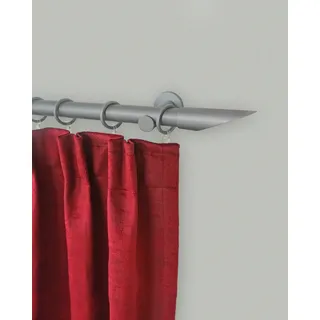Gardinenstange GARESA "Niko" Gr. 3, silber (silberfarben), L:200cm, Gardinenstangen, Gardinenstange, Fixlänge 120, 160, 200 cm, mit Ringe und Haken