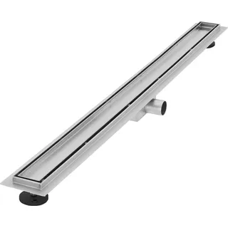 luxebath Duschrinne 100cm 2in1, befliesbar, extra flach, Edelstahl, Silber, Doppelseitige Bodenablauf, Komplettset Bodenbefestigung, Duschablauf, Siphon mit Geruchsstop, Haarsieb, Ablaufrinne Dusche