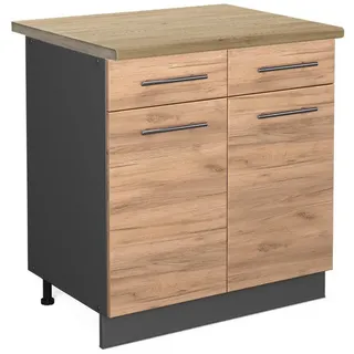 Vicco Schubladenschrank Fame-Line 80 x 82 x 60 cm Eiche