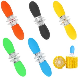 INNAL 10 Stück Maiskolben Halter,Fruit Forks,Maiskolbenhalter-Sets,Maiskolben Spieße,Maiskolben Spieß,Maisnadel aus Edelstahl für Grillen Picknick Kochpartys Küche Camping (Mehrfarbig)