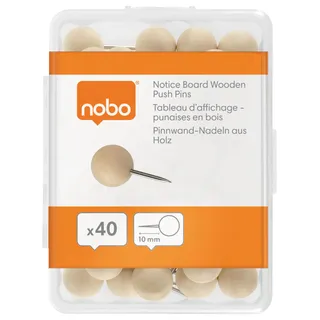 NOBO Pinnwand-Nadeln aus Holz - 40 Stück,