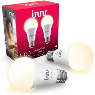 innr Zigbee E27 Smart Lampe, funktioniert mit Alexa und Hue* (Bridge erforderlich), Warmweiß, Glühbirne E27 Dimmbar, Smart Home Lampe, 1150 Lumen, 2 Stück