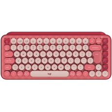 Logitech POP Keys Mechanische kabellose Tastatur mit anpassbaren Emoji-Tasten, Skandinavisches QWERTY-Layout - Pink