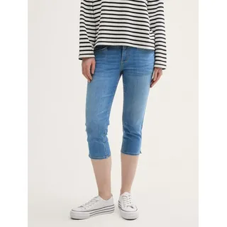 Tom Tailor Slim-fit-Jeans Jeanshosen TTKATE SLIM CAPRI Jeans blau 28