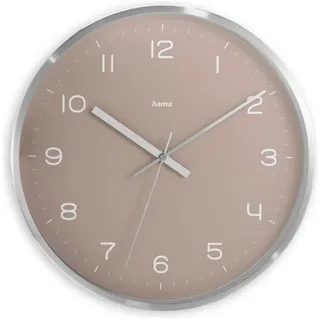 Hama Funkwanduhr Fidschi 30,0 cm 00185883 rosa/silber