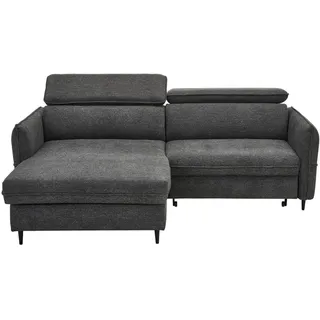Stylife Ecksofa , Dunkelgrau , Textil , Buche , Hartholz , L-Form, links montierbar, rechts montierbar , 232x185 cm , Stoffauswahl, Hocker erhältlich, Rücken echt , Wohnzimmer, Sofas & Couches, Wohnlandschaften, Ecksofas mit Schlaffunktion