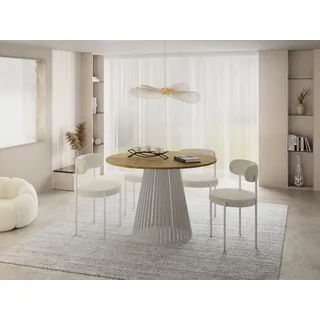 WFL GROUP Naro Ø 120 cm grau-beige