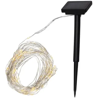 Star Trading Solar Lichterkette 200 LEDs warmweiß 19,9m Lichtsensor