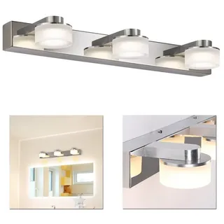H4L Wandleuchte LED Wandlampe 3 flammig Badleuchte modern Badezimmerlampe 230V Chromfarben