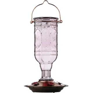More Birds Amethyst Juwel Kolibri-Futterspender Glasflasche 5 Futteröffnungen und 600 ml Nektar Kapazität