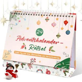 DPKOW Rätsel Adventskalender 2025 für Kinder Familien, Wichtel Adventskalender Puzzle lustige Weihnachtskalender Rätsel Geschenke Weihnachtsrätsel 24 Tage Rätseladventskalender