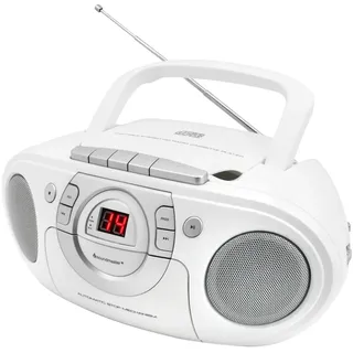 Soundmaster SCD5100WE tragbares CD-Kassetten-Radio