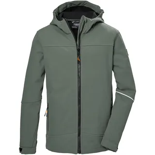 KILLTEC Jungen Softshelljacke/Outdoorjacke mit Kapuze KOS 143 BYS SFTSHLL JCKT, oliv, 152, 43255-000