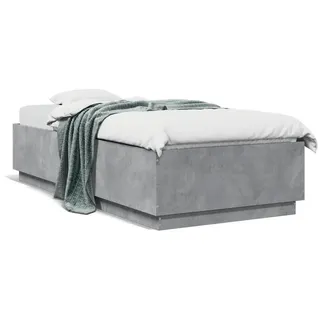 vidaXL Bettgestell Betongrau 100x200 cm Holzwerkstoff