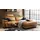 Sofa LOLA Ecksofa Leder cognac mit motorischer Relaxfunktion Recamiere rechts - Braun