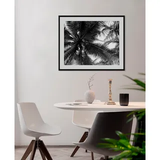 queence Bild »Mary« Foto   Himmel   Palmen   Pflanzen   Pflanzenbilder   Schwarz-Weiß 1 Stk. tlg. HD Premium Poster-Druck inkl. Holzrahmen, schwarz