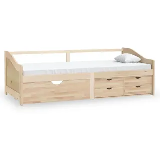 Tagesbett 3-Sitzer mit Schubladen Massivholz Kiefer 90x200 cm - Braun, Bunt