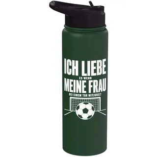 Ich Liebe Meine Frau Bei Einem Tor Mitjubelt Fußball Fan Stainless Steel Insulated Water Bottle